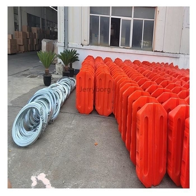 LLDPE 플라스틱 파이프 봉우리 마크 폰턴 떠 떠 있는 장벽