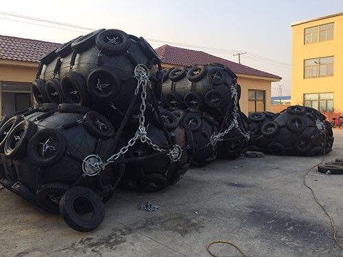 천연 고무 요코하마 Pneumatic Fender 50kpa 80kpa 2.0m*3.5m 도크용