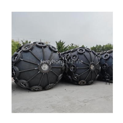타이어 체인 네트워크와 함께 해상 떠있는 펜더 Pneumatic 고무 방어