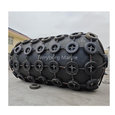 타이어 체인 네트워크와 함께 해상 떠있는 펜더 Pneumatic 고무 방어