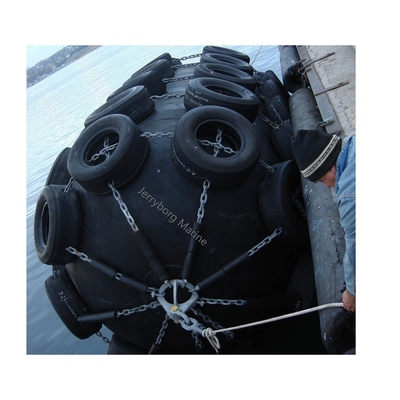 타이어 체인 네트워크와 함께 해상 떠있는 펜더 Pneumatic 고무 방어